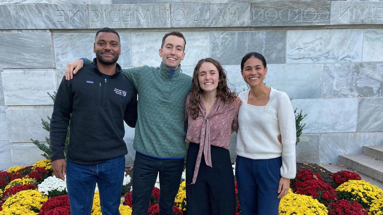 A group of Sagehens are continuing their shared journey in Boston as Harvard Medical School students.